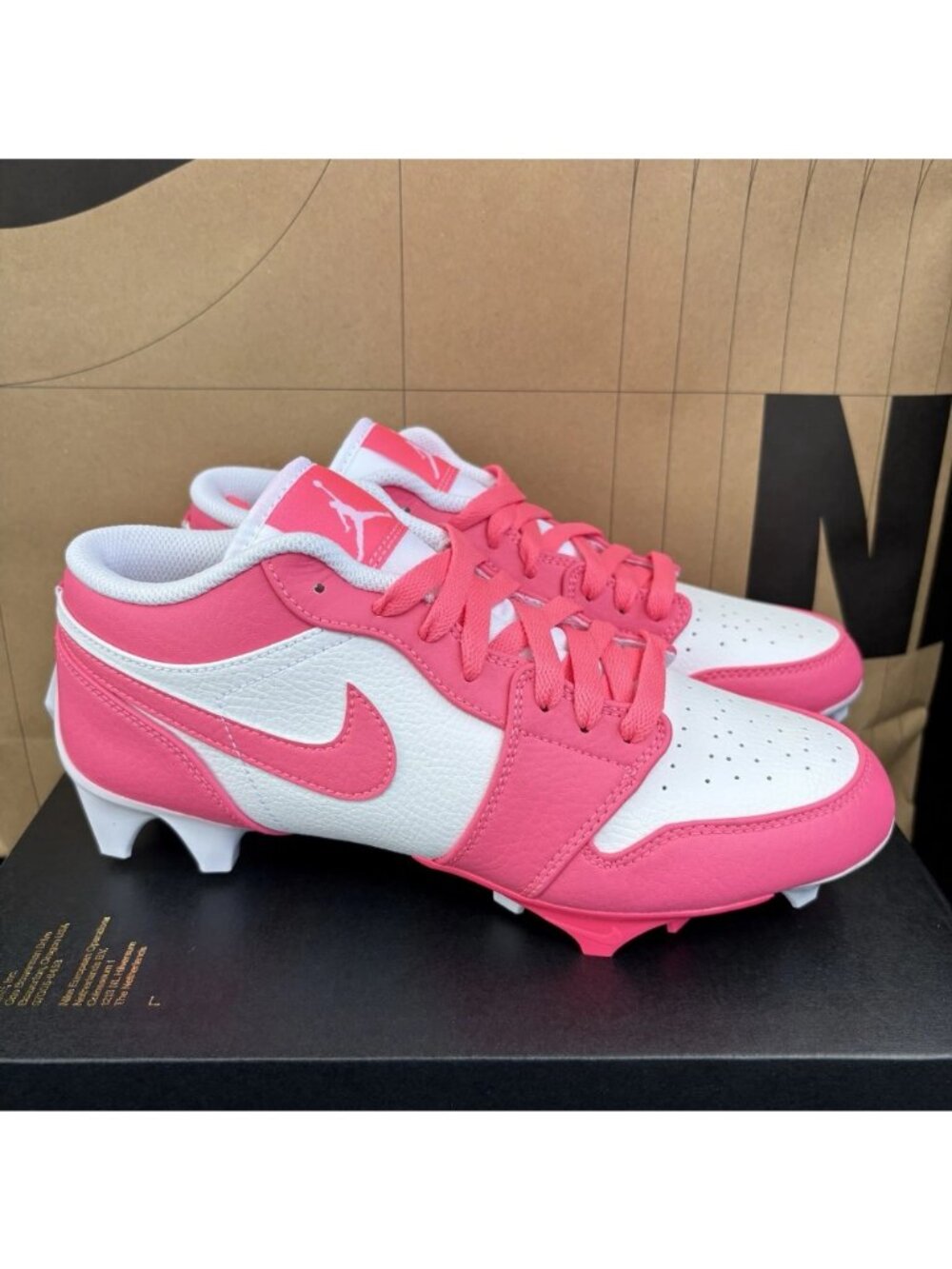 NEW Nike Air Jordan 1 Low TD ‘Digital Pink’ Football FJ6245-600 Men Size 8